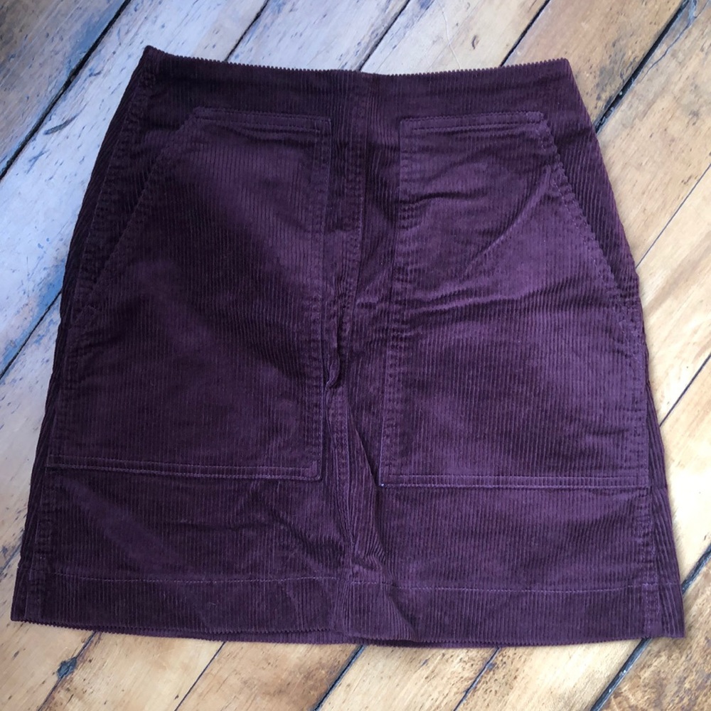 Uniqlo burgundy Corduroy Skirt